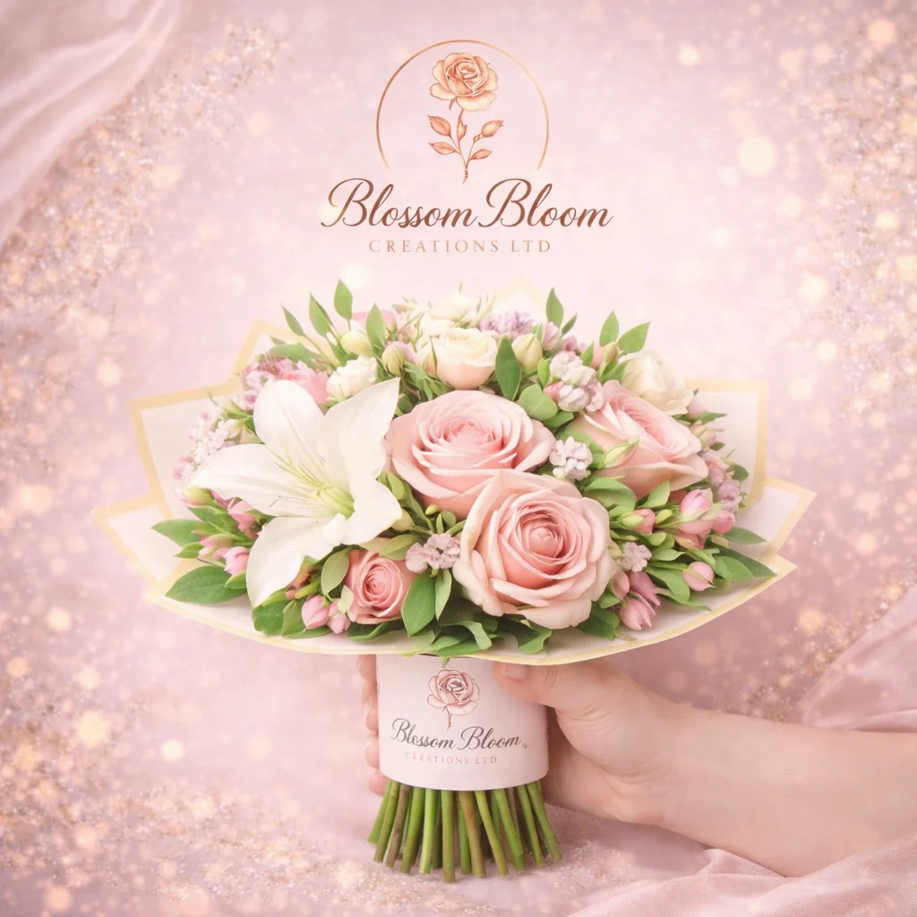 🌸 Blush Lily & Rose Luxury Bouquet - Image 3