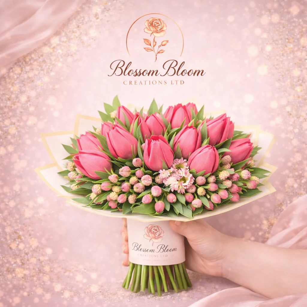 🌷 Pink Tulip Luxury Bouquet