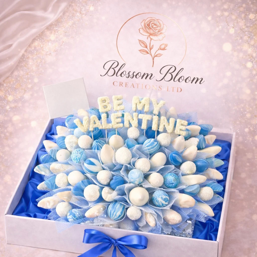 Blossom Bloom Chocolate Fruit Box – Blue Valentine Edition - Image 3