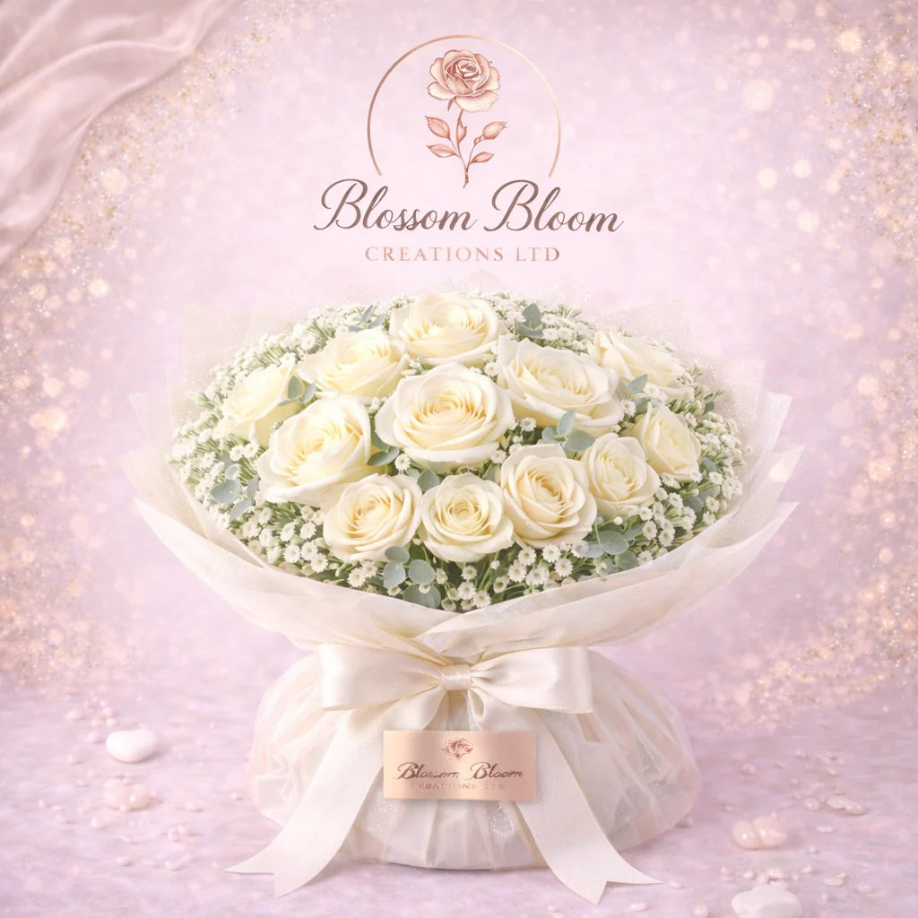 Ivory Elegance Rose Bouquet