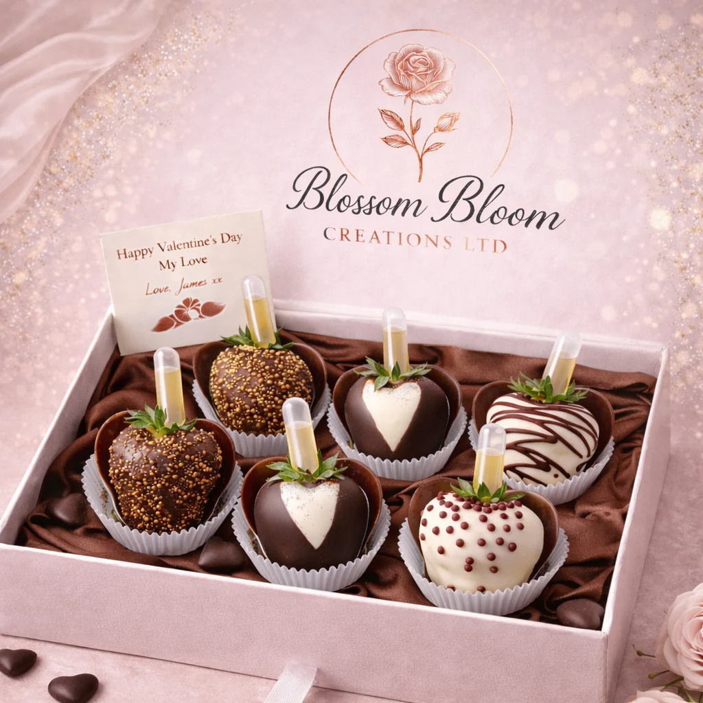 Luxury Dark Chocolate-Covered Strawberry Infusion Box - Image 2